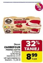 Carrefour Deser panna cotta z sosem malinowym Carrefour oferta