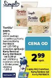 Carrefour Tortilla wieloziarnista Simpl oferta