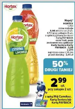 Carrefour Napój cytryna limonka Hortex oferta