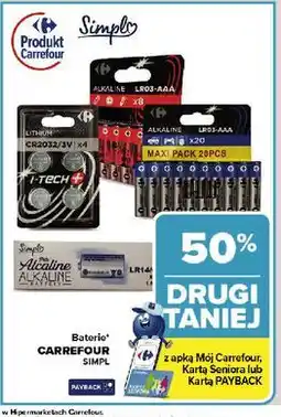 Carrefour Baterie alkaiczne aa Carrefour oferta