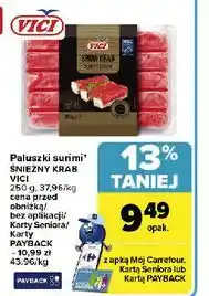 Carrefour Paluszki surimi snow crab Vici oferta