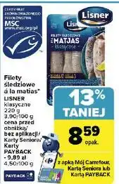 Carrefour Filety śledziowe a la matjas klasyczne Lisner oferta