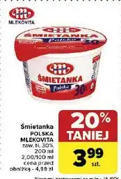 Carrefour Śmietana polska 30 % Mlekovita oferta