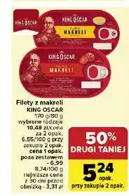 Carrefour Filety z makreli w sosie pomidorowym King Oscar oferta