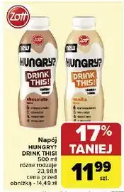 Carrefour Napój czekoladowy Zott Hungry? Drink This! oferta