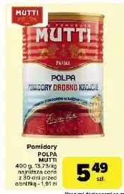 Carrefour Pomidory drobno krojone polpa Mutti oferta