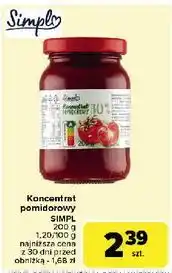 Carrefour Koncentrat pomidorowy 30% Simpl oferta