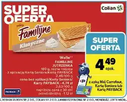 Carrefour Wafle śmietankowe Jutrzenka Familijne oferta