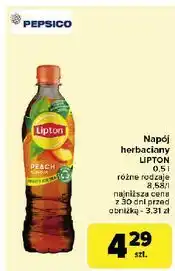 Carrefour Napój peach Lipton Ice Tea oferta