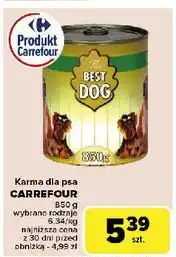 Carrefour Karma dla psów z wołowiną The Best Dog oferta
