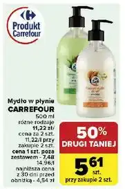 Carrefour Kremowe mydło w płynie sweey almond & orange water Carrefour Soft oferta
