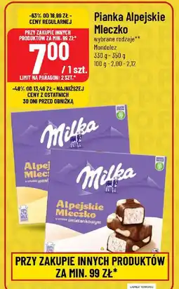 Polomarket Czekolada Alpejskie Mleczko Milka oferta