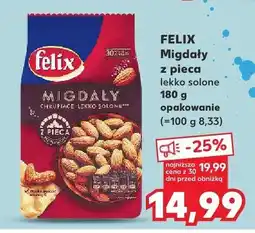 Kaufland Migdały Felix z pieca lekko solone oferta