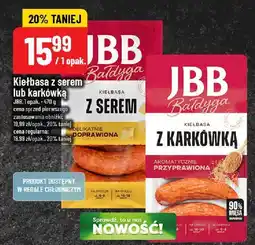 Polomarket Kiełbasa z serem lub kiełbasa z karkówką JBB Bałdyga oferta