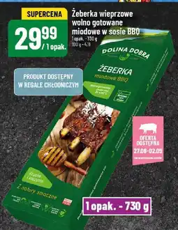 Polomarket Żeberka wieprzowe wolno gotowane miodowe w sosie BBQ Dolina Dobra oferta