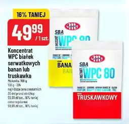 Polomarket Koncentrat białek serwatkowych WPC 80 banan lub truskawka SBA oferta