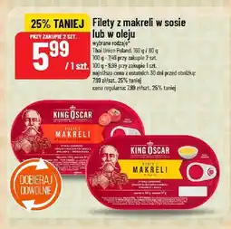 Polomarket Filety z makreli w sosie lub w oleju King Oscar oferta