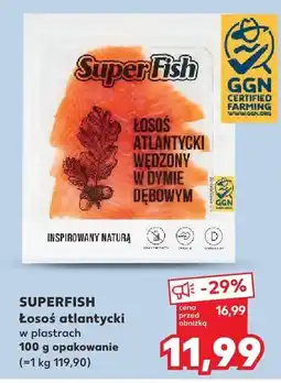 Kaufland Ryba łosoś atlantycki wędzony w dymie dębowym SuperFish oferta