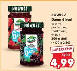 Kaufland Dżem 6 kcal czarna porzeczka, truskawka, wiśnia Łowicz oferta