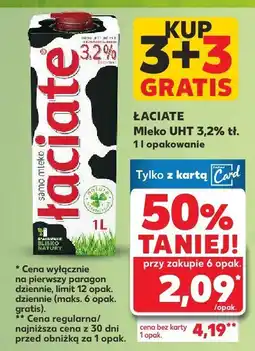 Kaufland Mleko UHT 3,2% Łaciate oferta