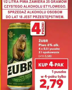 Kaufland Piwo Żubr oferta