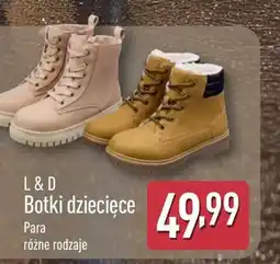 ALDI Botki dziewczęce L & D oferta