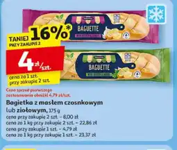 Auchan Bagietka z masłem czosnkowym lub ziołowym oferta