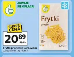 Auchan Frytki proste lub karbowane oferta