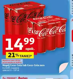Auchan Napój Coca-Cola lub Coca-Cola zero oferta