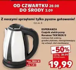 Kaufland Czajnik elektryczny tkk102x Esperanza oferta