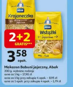Auchan Makaron Babuni jajeczny, Abak oferta
