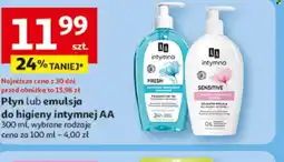 Auchan Płyn lub emulsja do higieny intymnej AA oferta