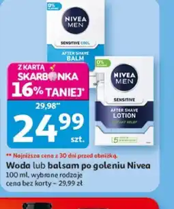 Auchan Woda lub balsam po goleniu Nivea oferta