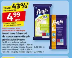 Auchan Nawilżane ściereczki do czyszczenia różnych powierzchni Presto oferta