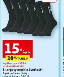Auchan Skarpety męskie Everlast oferta