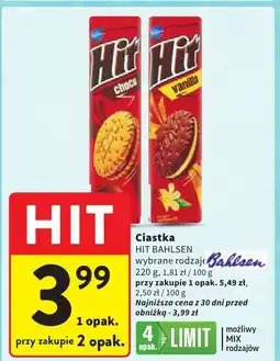 Intermarche Ciastka HIT BAHLSEN wybrane rodzaje oferta