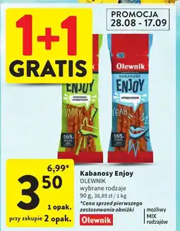 Intermarche Kabanosy Enjoy OLEWNIK wybrane rodzaje oferta