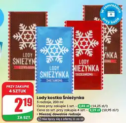 Dino Lody Snieżynka kostka śmietankowa/truskawkowa Sniezynka oferta