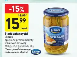 Intermarche Śledź atlantycki opiekane premium filety w zalewie octowej LISNER oferta