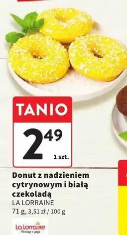 Intermarche Donut z nadzieniem cytrynowym i białą czekoladą LA LORRAINE oferta
