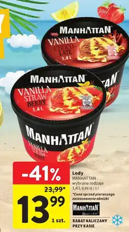 Intermarche Lody Manhattan vanilla strawberry oferta
