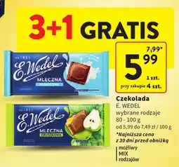 Intermarche Czekolada E. Wedel mleczna wybrane rodzaje oferta