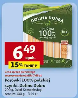 Auchan Parówki 100% polskiej szynki Dolina Dobra oferta