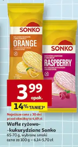 Auchan Wafle Sonko ryżowo-kukurydziane różne smaki oferta