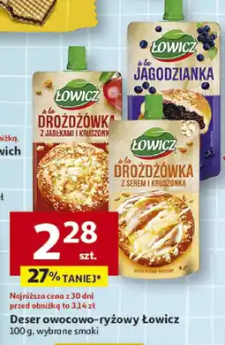 Auchan Deser Łowicz owocowo-ryżowy różne smaki oferta
