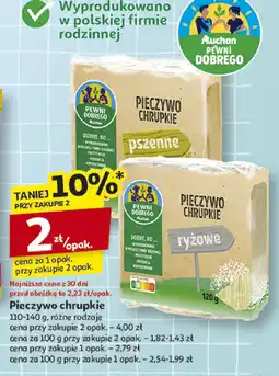 Auchan Pieczywo chrupkie pszenne/ryżowe Pewni Dobrego oferta