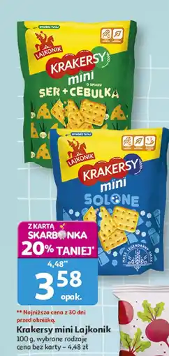Auchan Krakersy mini Lajkonik różne rodzaje oferta