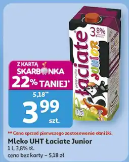 Auchan Mleko UHT łaciate Junior 3,8% Łaciate oferta