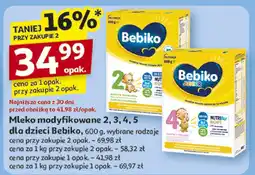 Auchan Mleko modyfikowane Bebiko 2,3,4,5 oferta