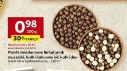 Auchan Płatki śniadaniowe Bakalland muszelki, kulki kakaowe lub kulki duo oferta
